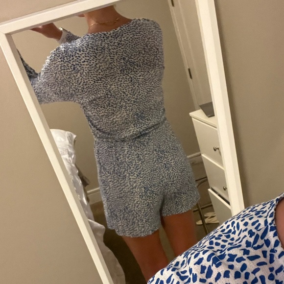 Blue and White Romper - Picture 4 of 5